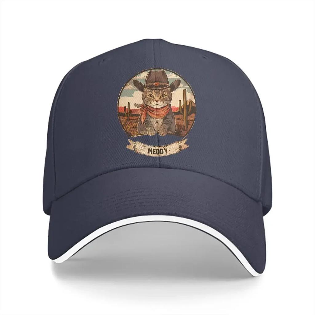 Cat Cowboy Stylish Meow Baseball Caps Peaked Cap Helldivers Sun Shade Hats for Men Women