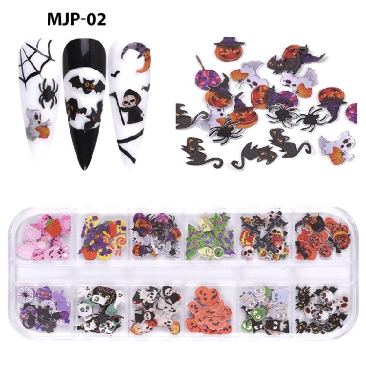Celebrate Christmas Halloween Nail Sequins Wood Pulp Nail Art Flower for Butterf