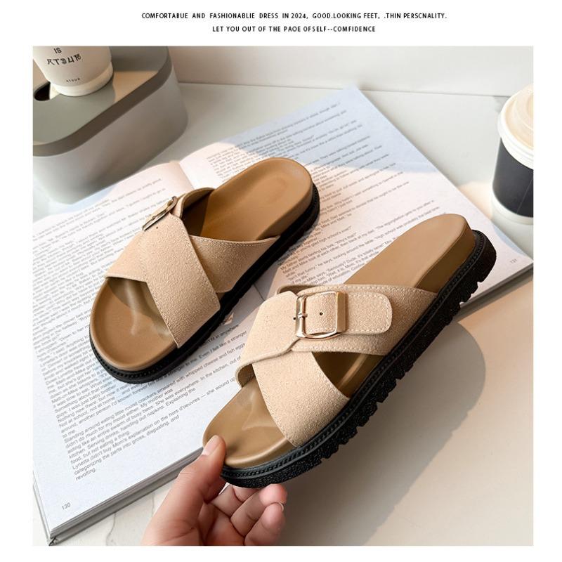 Oversized, Sandals, Thick Bottom, Versatile, Beach Shoes, Seaside, New Style, Outerwear, Women's, Slippers