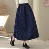 Size Jacquard Plus Waist High Vintage Floral Spring Autumn Casual Loose Long For Woman Skirts Womens Skirt