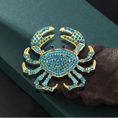 Simulation Cute Luxury Rhinestone Design Crab BroochUnisexHoliday Party Party Dresses And Accessories GiftsElegant Andunfussy