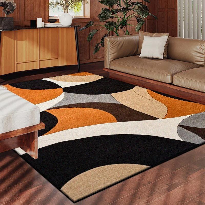 

Ковер с абстрактным геометрическим узором Декор гостиной Ковер для спальни Моющийся Большие домашние ковры Легко чистящийся Коврик для журнальных столиков 40x60cm