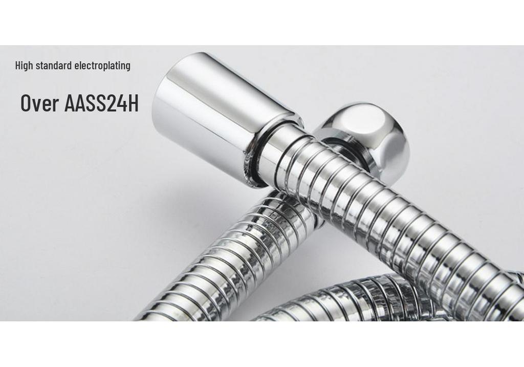 European & Japanese Style High-Pressure Shower Hose: 1.5-2m, Cold/Hot Water, Copper Cap, Stainless Steel, Double Buckle