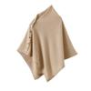 100 Australian Merino Wool Beveled Cape Multi-Functional Gold Buckle Outer Shawl