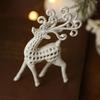 Décoration de Noël à suspendre Pendentif Cerf Étoile de Salomon Flocon de Neige Design Ornement d'Arbre de Noël Décoration d'Arbre de Noël en Plastique