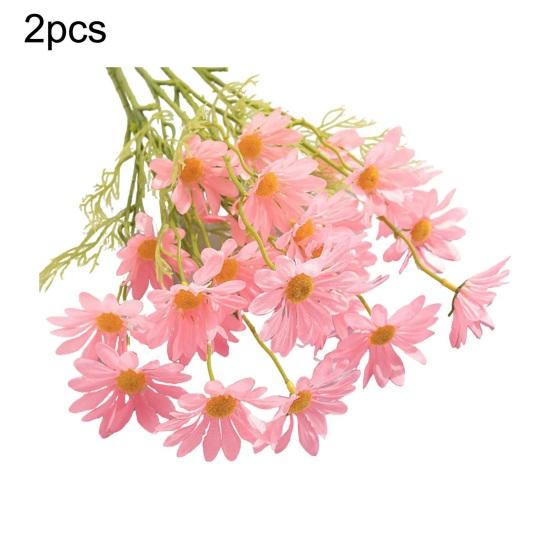 Artificial Flower Bouquet 2 or 5 Stems 21 Inch Realistic Silk Flowers with Detachable Bendable Stems UV Resistant Fake Flower Home Wedding Decor