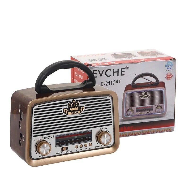 Vintage AM/FM/SW Radio with Light Home Radio Portable Wireless Bluetooth Audio TF Card USB Flash Disk MP3 Player