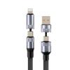 120W Fast Charging 4-in-1 Braided Data Cable with LED Indicator for Mobile Phones