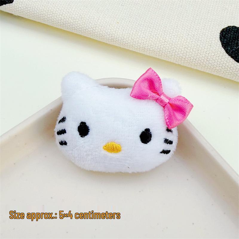 

Plush Cartoon Kitten Bow Brooch: Versatile Decorative Accessory for Apparel, Shoes, and Hair. Back Opening [Accessory]