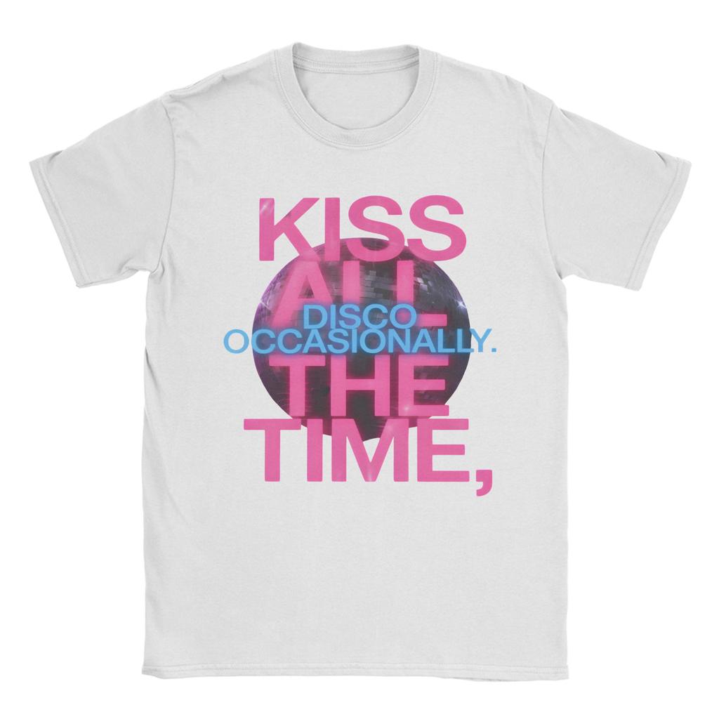 Unisex Unisex Harrys Kiss All The Time Album T Shirts Styles Pure Cotton Tops Vintage Short Sleeve Crewneck Tees Plus Size Tshirt