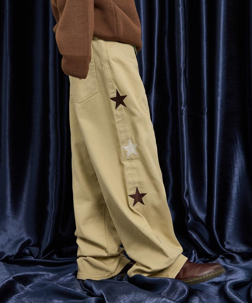 WAIKEI Star Cotton Pants Beige