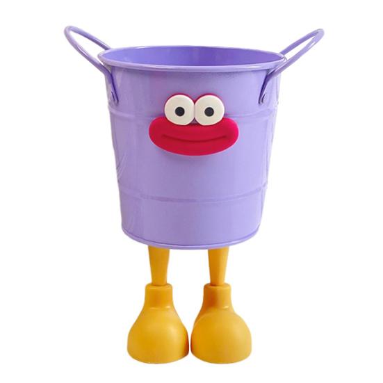 Metal Bucket Pencil Holder Funny Desk Organizer for Office Home Large Capacity Stationery Storage Boxes for Pens Markers Rulers