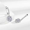 925 Sterling Silver Fashion Light Luxury Luxury Egg-shaped Zircon Ear Buckle Birthday Party Anniversary Gift Daily Wear