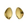 European & American Punk Oval Geometric Metal Style Earrings - Exaggerated Temperament with Smooth Surface for Women