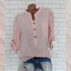 Women's Blouses Cotton Linen Blouse Spring Summer Shirts Casual Long Sleeve Button V-Neck Loose Shirt Lady Tops T-Shirts