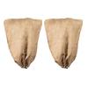 Burlap Winter Plant Cover Freeze Protection Plant Bag with Drawstring Reusable Frost Blanket Tree Protector for Garden Bushes Small Trees