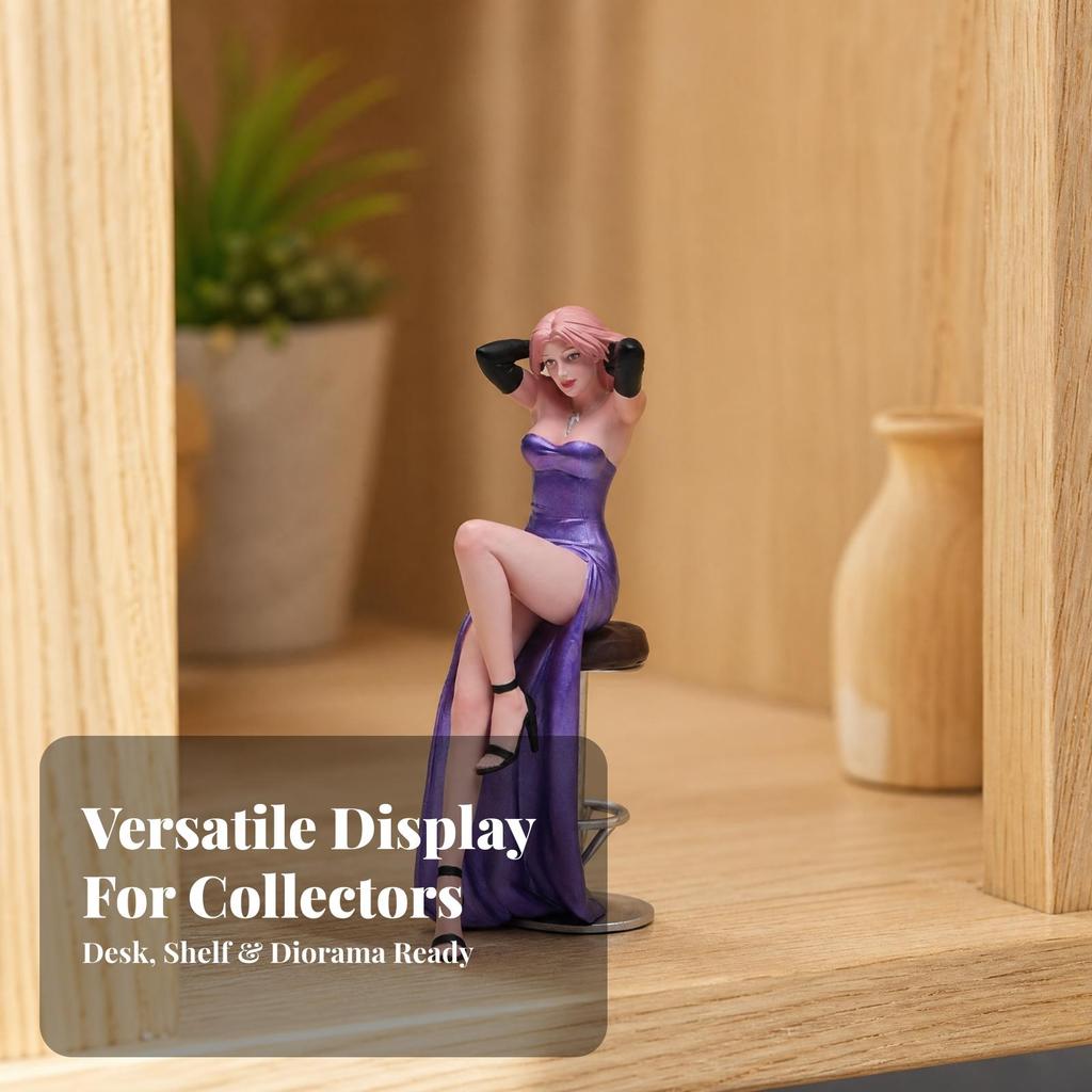 Seated Woman Figurine Static Resin Miniature Realistic for Collectors