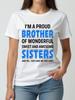 Proud Brother of Wonderful Awesome Sisters Funny T-Shirt Gift for Men Unisex T-Shirt