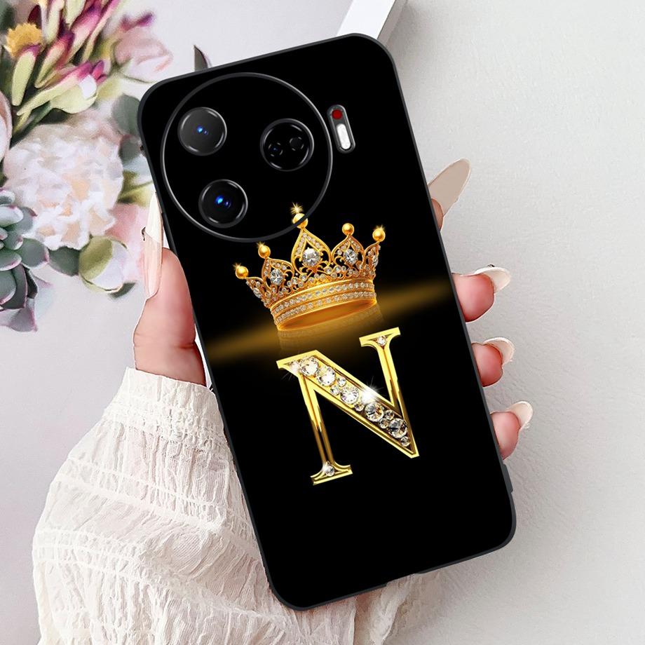 Phone Case For Tecno Camon 30 4G 5G 30S Pro 30pro 30 Premier Cover Soft Silicone Funda Matte TPU Capa Initial Letters Pattern