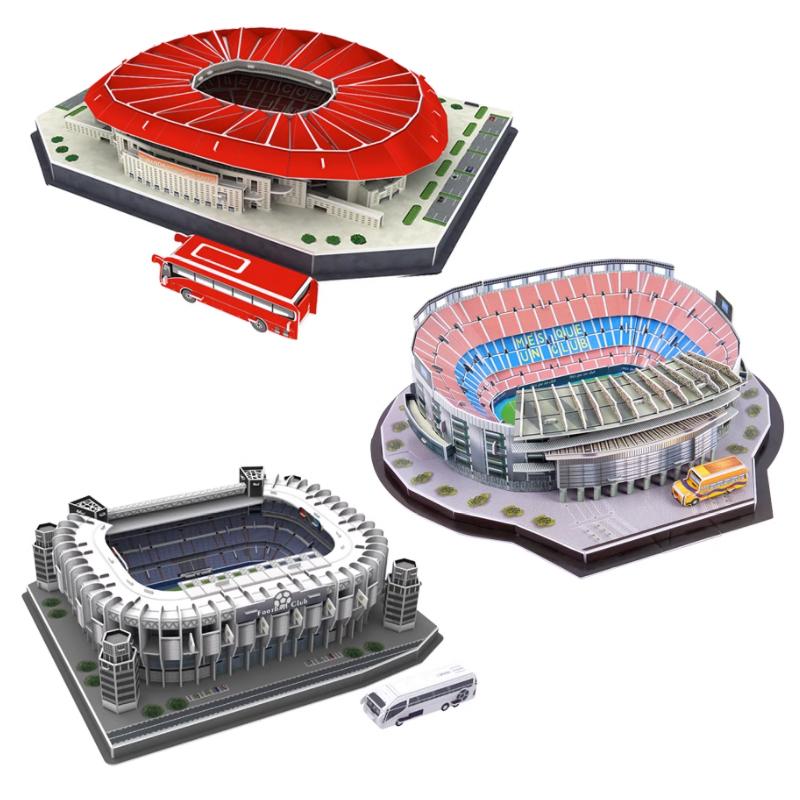 DIY 3D World Famous Building Model Three-dimensional Jigsaw Puzzle Football Stadium Stadium DIY Assembling Toy