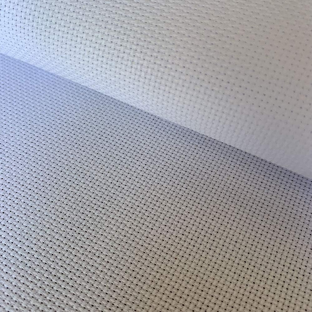 16 Count Cross Stitch Fabric Embroidery Aida Cloth, White, 59"W X 39"L