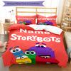 3pcs Custom Name StoryBots Bedding Set Duvet Cover Closure Includes 1 Duvet Cover & 2 Pillowcases, Soft and Comfortable for All Seasons.