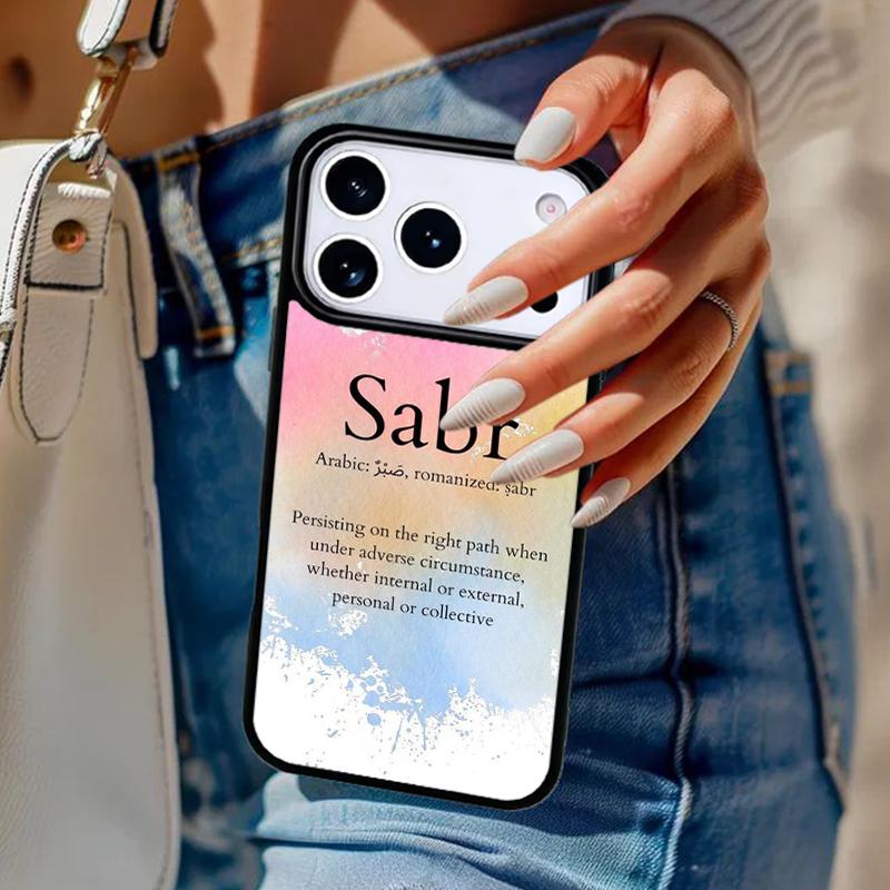 Sabr Patience Phone Case For iPhone 17 Air 14 15 13 12 Max Cover For Apple 16e 11 Pro Max Plus Coque