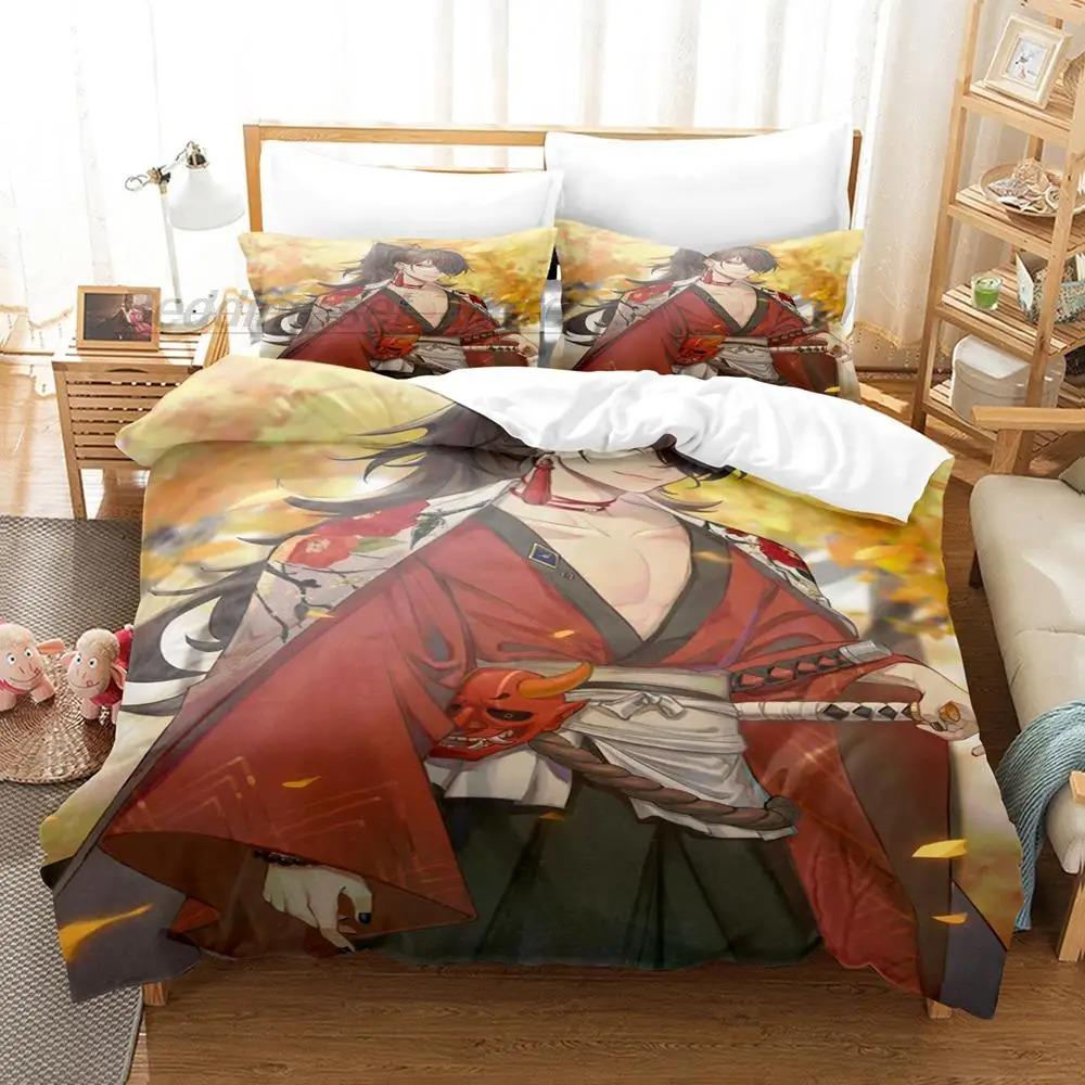 Hololive Vox Akuma Bedding Set Single Twin Full Queen King Size Bed Set Aldult Kid Bedroom Duvetcover Couette Imprimée Enfants