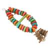 Bird Chewing Toy Beak Grinding Tear Resistant Wooden Bird Cage Toy with Hook for Medium Large Parrots Colorful
