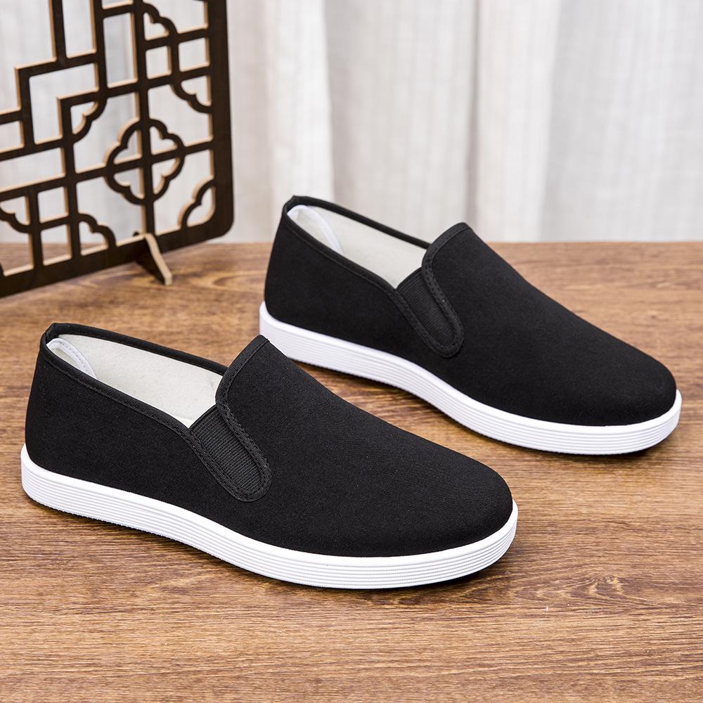 Men's Summer Soft-soled Old Cloth Shoes Trend Cloth Surface Breathable Flat Shoes Versatile Fashion One-pedal Comfortable Men's Shoes