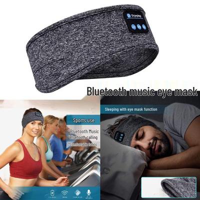 Bluetooth 5.0 Music Sleep Eye Mask with Detachable Sweat-Absorbing Yoga Headband for Outdoor Running