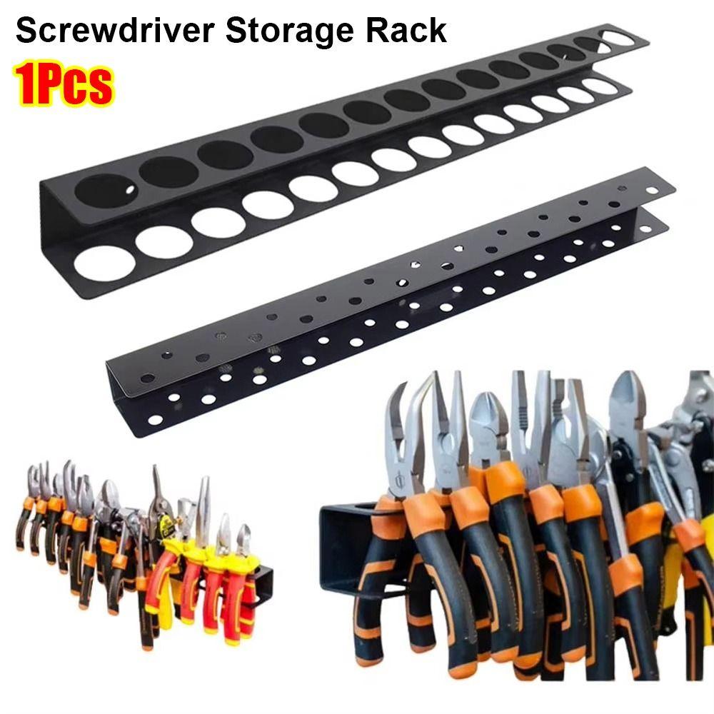 1Pcs Steel Screwdriver Storage Rack Wall Mount Pliers Organizer Holder  Hardware Tool Organizer