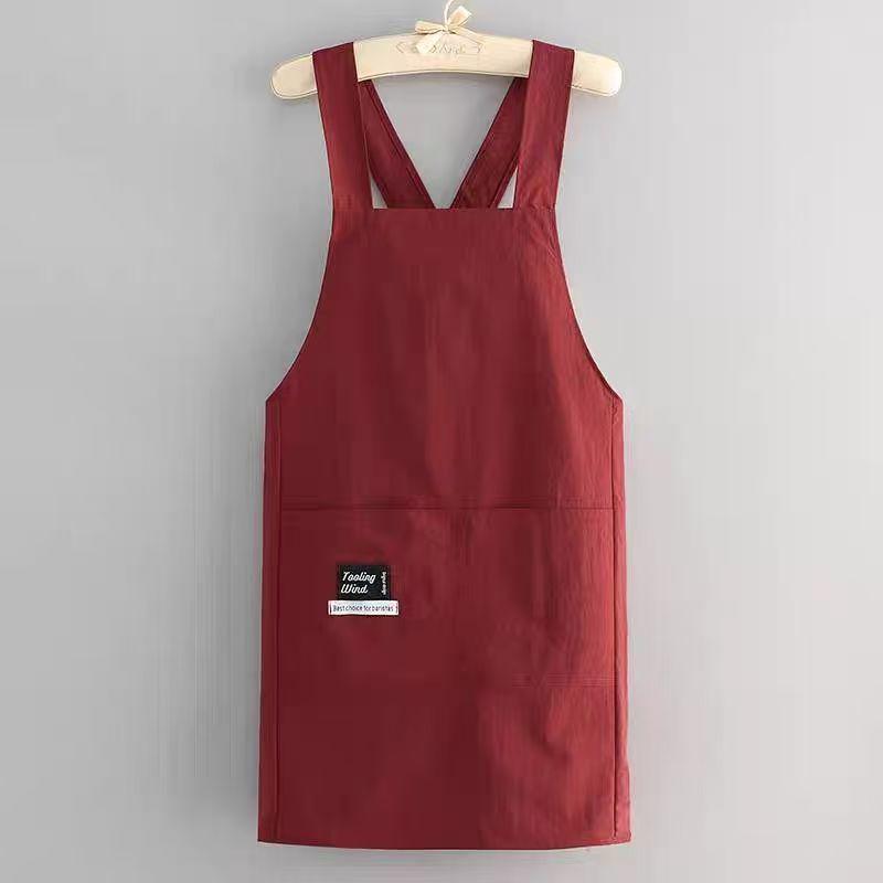 Korean Style Unisex Waist Apron: Water-Repellent, Stain-Resistant, Printed Logo, Perfect for Catering.