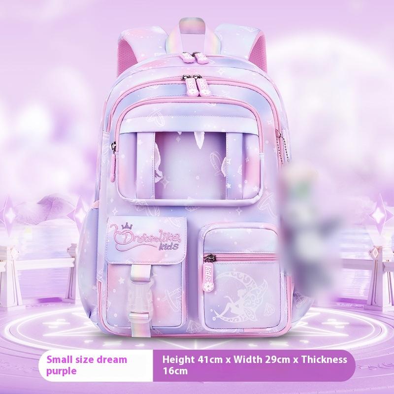 

Детский рюкзак для девочек - Средняя школа и начальная школа, Милый кавайный рюкзак, Розово-фиолетовый рюкзак для малышей, Детский школьный рюкзак фиолетовый