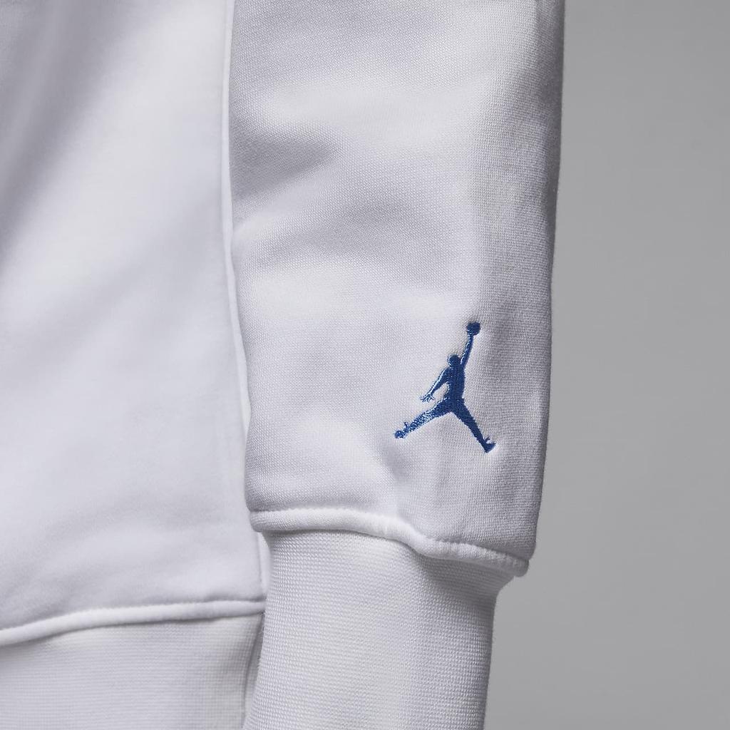 Jordan Essentials Letter Print Design Fleece Crewneck Sports Long Sleeve Sweatshirt Men sweatshirt White FV7461-100