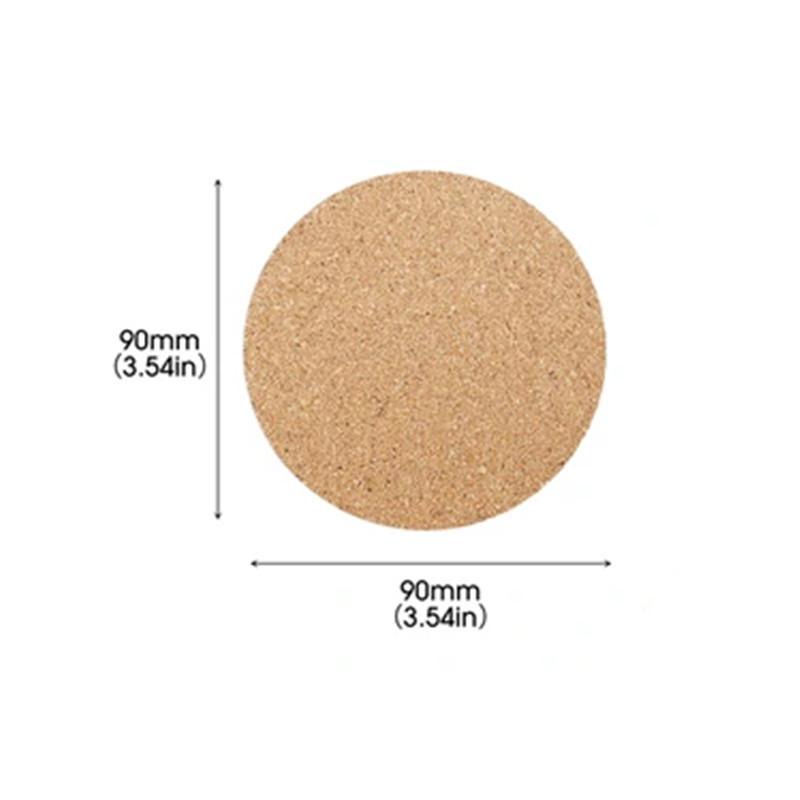 5/10pc Cup Mat Natural Round Wooden Pad Durable Non-Slip Cork Coaster Tea Coffee Mug Drinks Holder for Table Decor DIY Tableware