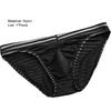 Men Underpants Solid Color Stripe Seamless Mesh Men Briefs for Inside Wear