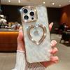 Luxury Glitter Rhinestone Transparent 3D Heart Phone Case For iPhone 16 15 14 13 11 12 16 Pro Max Shockproof Plating Back Cover