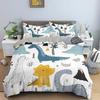 Baby Dinosaurs Toddler Bedding, Unique Duvet Cover for Nursery Kids, Crib Bedding, Colorful Zipper Bedding, King Queen Full Twin
