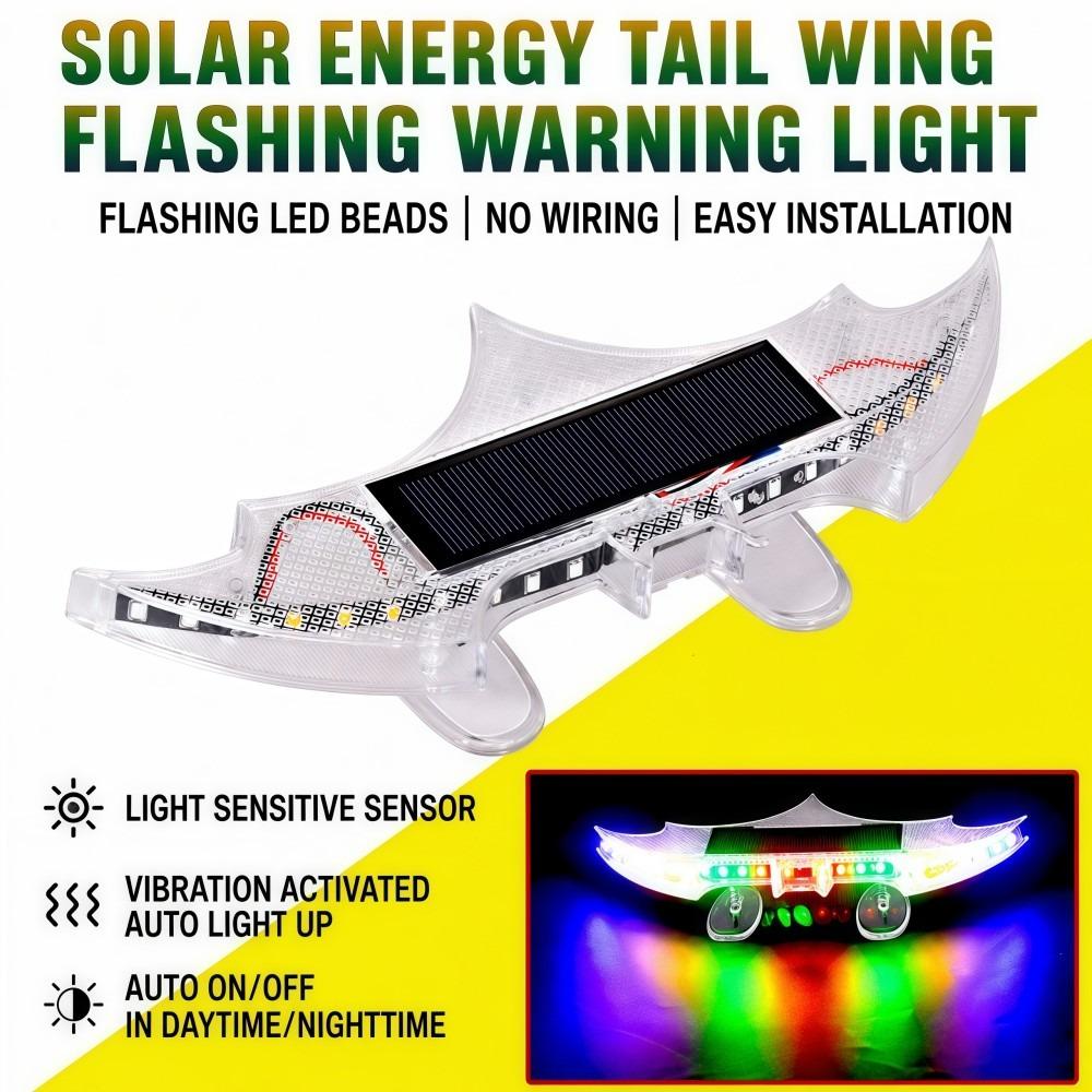Solar Energy Car Rear Wing Lamp Universal Car Ambient Lighting  Car Exterior Trim белый