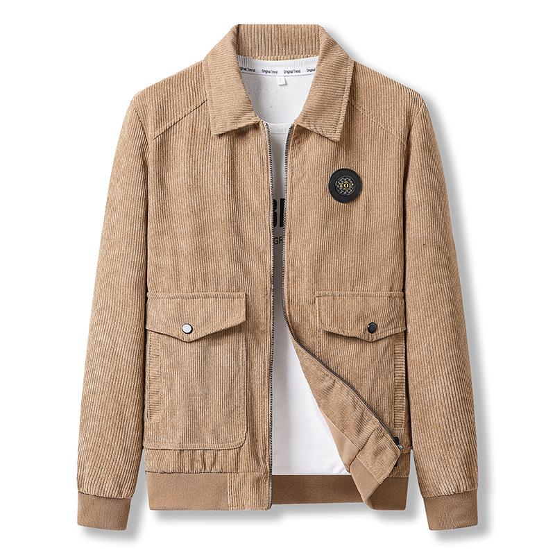 

Осенне-зимнее мужское пальто свободного покроя, теплое ностальгическое повседневное платье, вельветовая куртка на одежде, пальто 5XL хаки