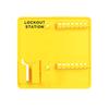 Wall Mounted Plastic Safety Lockout Station Open Style Padlock Board Workstation Shutdown Management Center for Industrial Use