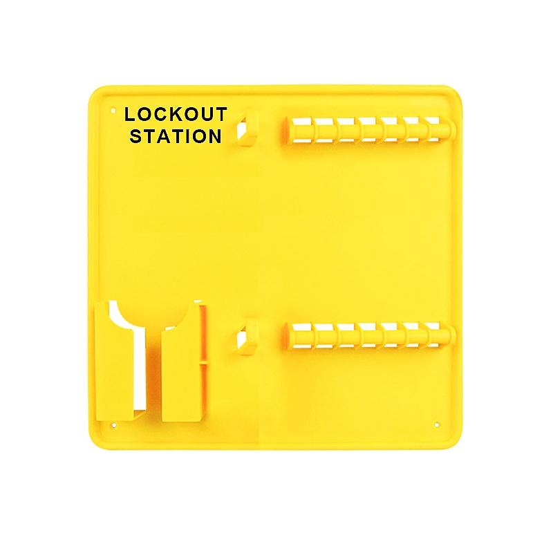 Wall Mounted Plastic Safety Lockout Station Open Style Padlock Board Workstation Shutdown Management Center for Industrial Use