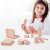 Children's Wooden Cosmetics, Family Toys, Solid Wood Role-playing, Girl Makeup, Lipstick, and Makeup