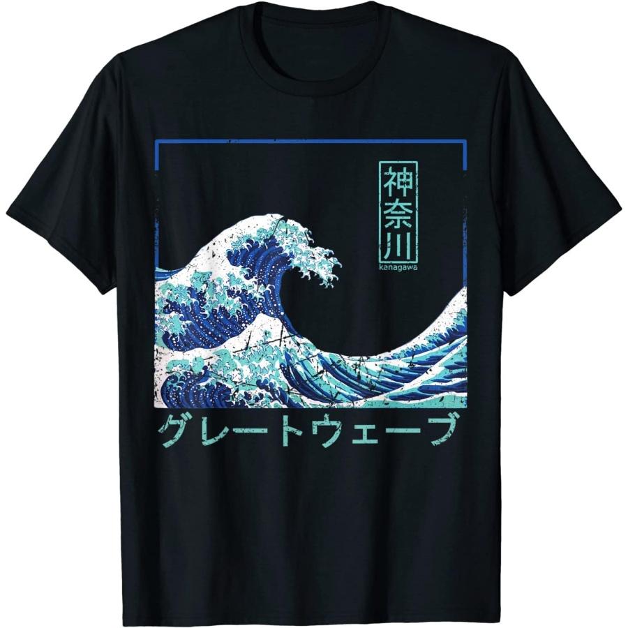 DVGRR Винтажная Азия Великая волна у Канагавы Япония Футболка S