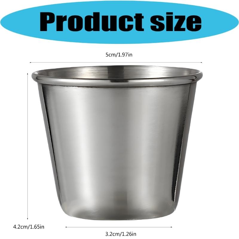 Stainless Steel Small Cocktails Shot Glasses Drinking Vessel Cup For Whiskeys Tequilas And Liquor Portable Barwares