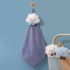 Soft Cute Cartoon Coral Fleece Hanging Hand Towel - Absorbent Kitchen Wiping Cloth