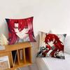 1pc Game Anime Honkai Star Rail Argenti Pillow Case Fashion Square Pillowcase Bedroom Sofa Room Ins Decoration Leisure
