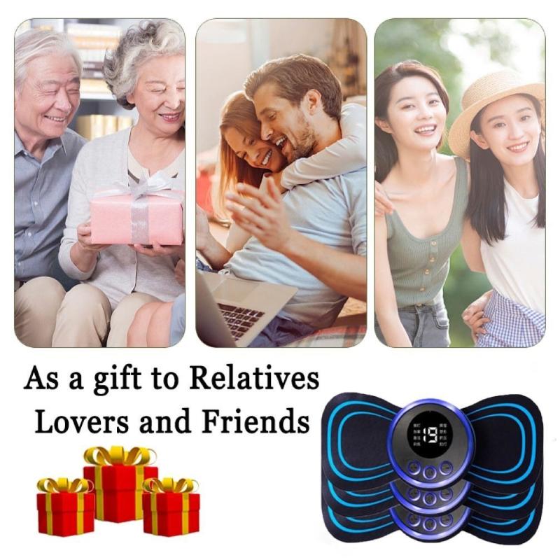 HOMZY Electric Neck Massager 8 Mode 19 Gears Tens Pulsed Therapy Instrument Portable Cervical Spine Massage Back Massage Muscle Stimulator Pain Relief