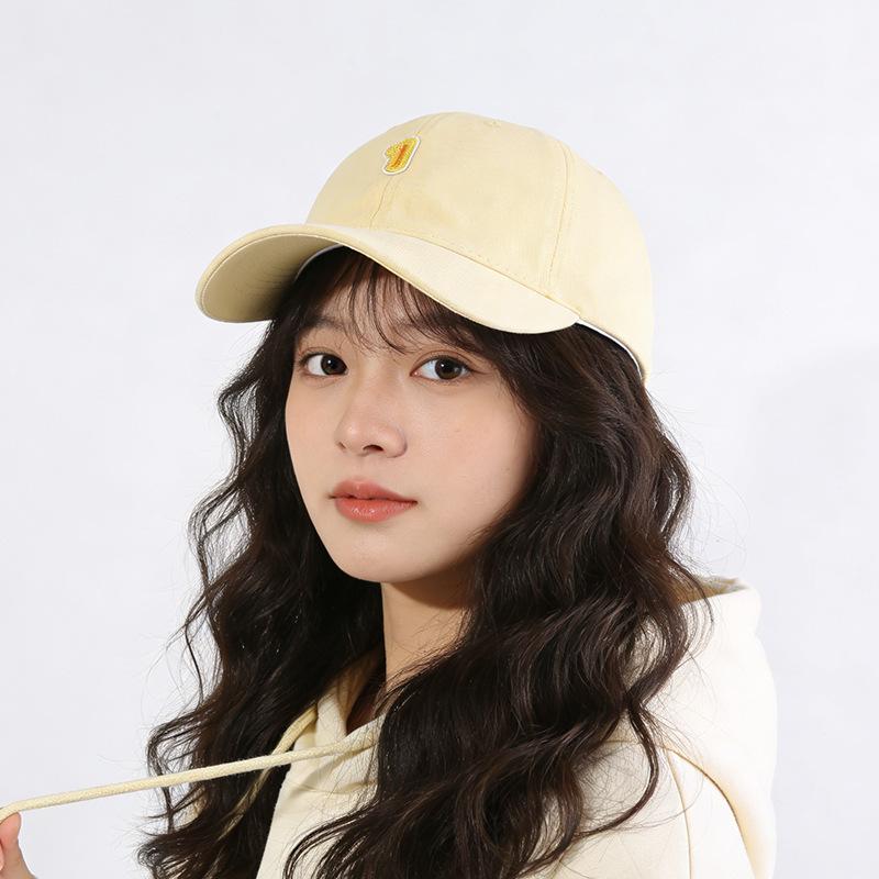 

Baseball cap women s Korean version fashion face peaked hat pure cotton versatile soft top outdoor M（56-58cm）